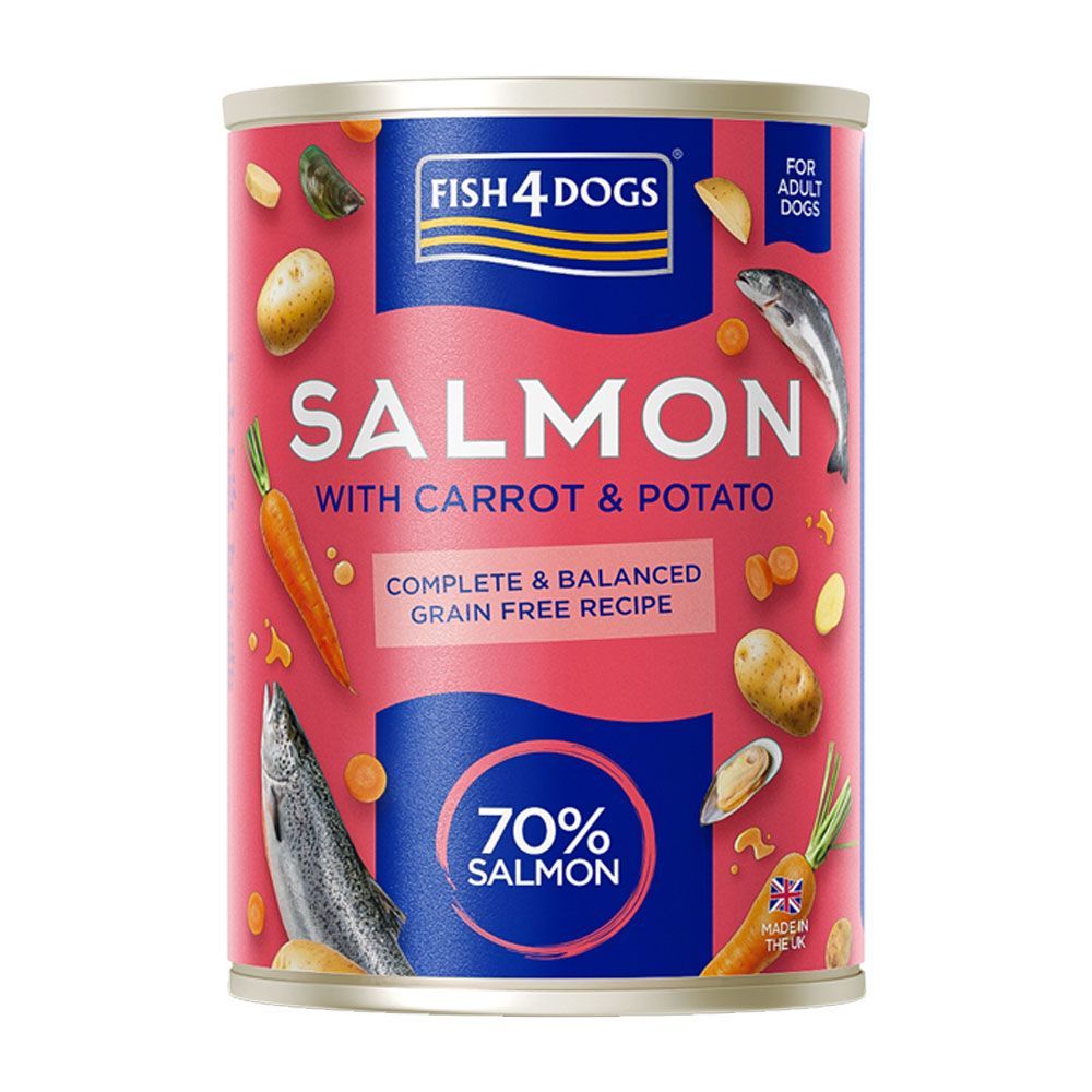 Fish4dogs Finest Complete Salmon Wet Dog Food 395g